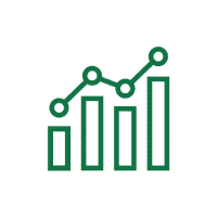 green chart and graph icon